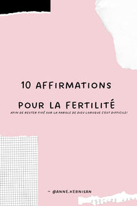 10 AFFIRMATIONS POUR LA FERTILITÉ-French (E-Book)