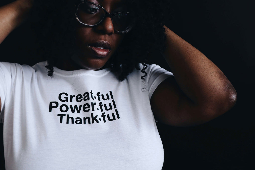 GreatFul PowerFul ThankFul Adult T-shirt